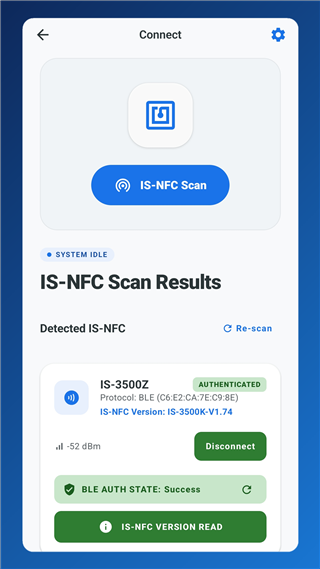 IS-NFC 앱 화면